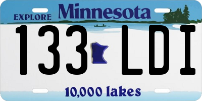 MN license plate 133LDI