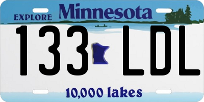 MN license plate 133LDL