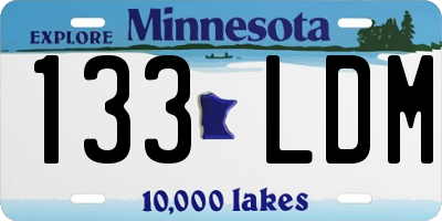 MN license plate 133LDM