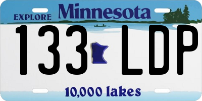 MN license plate 133LDP
