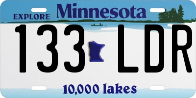 MN license plate 133LDR