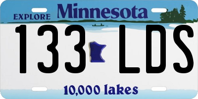MN license plate 133LDS