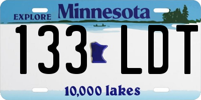 MN license plate 133LDT