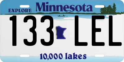 MN license plate 133LEL