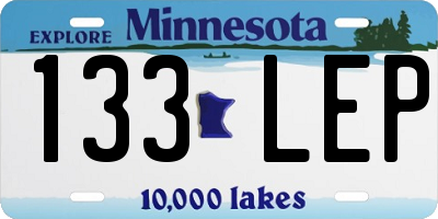 MN license plate 133LEP