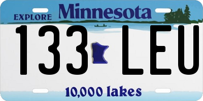 MN license plate 133LEU