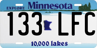 MN license plate 133LFC