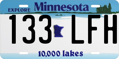 MN license plate 133LFH