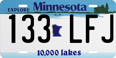 MN license plate 133LFJ