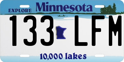 MN license plate 133LFM