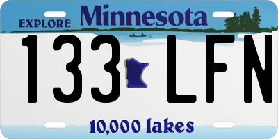 MN license plate 133LFN