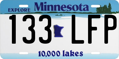 MN license plate 133LFP