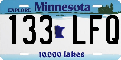 MN license plate 133LFQ