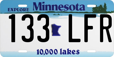 MN license plate 133LFR