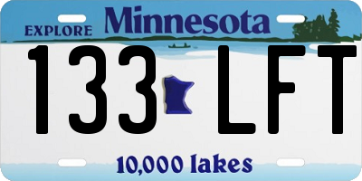 MN license plate 133LFT