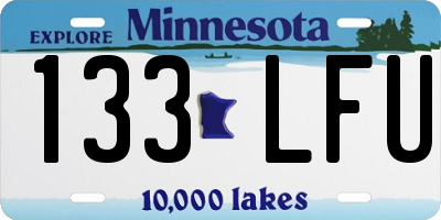 MN license plate 133LFU