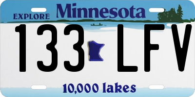 MN license plate 133LFV