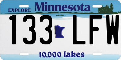 MN license plate 133LFW