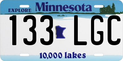 MN license plate 133LGC