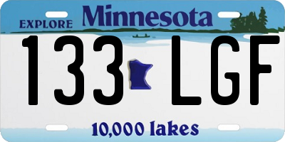 MN license plate 133LGF