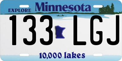 MN license plate 133LGJ