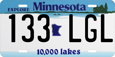 MN license plate 133LGL