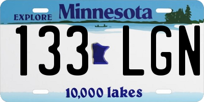 MN license plate 133LGN