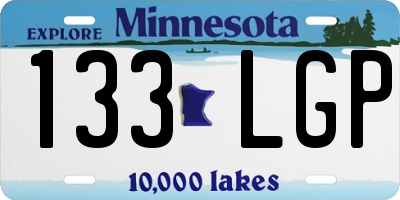MN license plate 133LGP