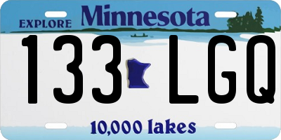 MN license plate 133LGQ