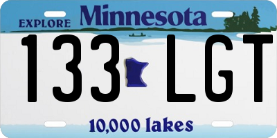 MN license plate 133LGT