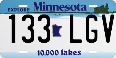 MN license plate 133LGV