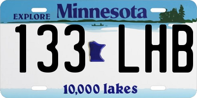 MN license plate 133LHB