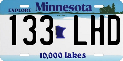 MN license plate 133LHD