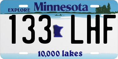 MN license plate 133LHF