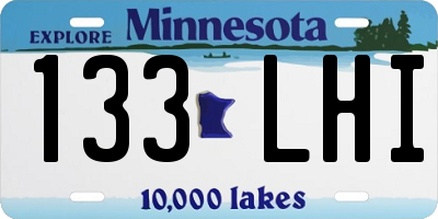 MN license plate 133LHI