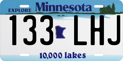 MN license plate 133LHJ