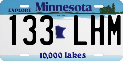 MN license plate 133LHM