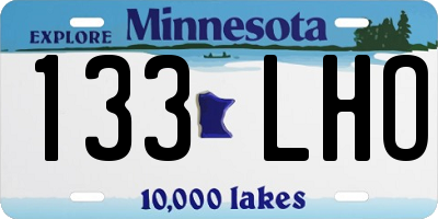 MN license plate 133LHO