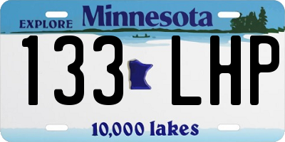 MN license plate 133LHP
