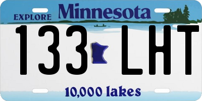 MN license plate 133LHT