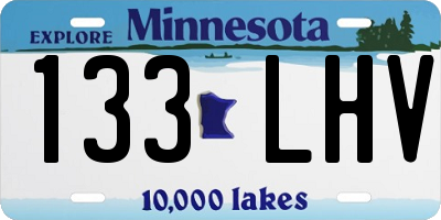 MN license plate 133LHV