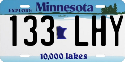 MN license plate 133LHY