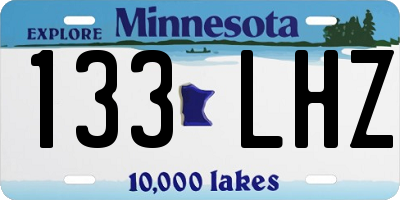 MN license plate 133LHZ