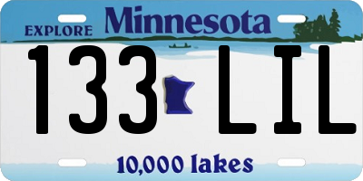 MN license plate 133LIL