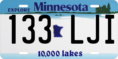 MN license plate 133LJI
