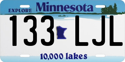 MN license plate 133LJL