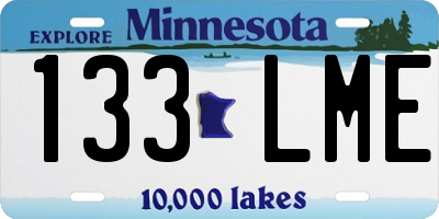 MN license plate 133LME
