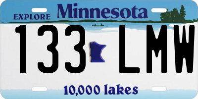 MN license plate 133LMW