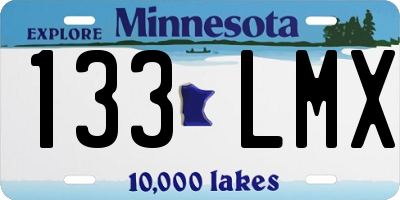 MN license plate 133LMX