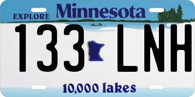 MN license plate 133LNH